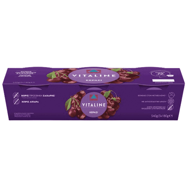 Vitaline Επιδόριο Γιαουρτιού Κεράσι 3x180gr