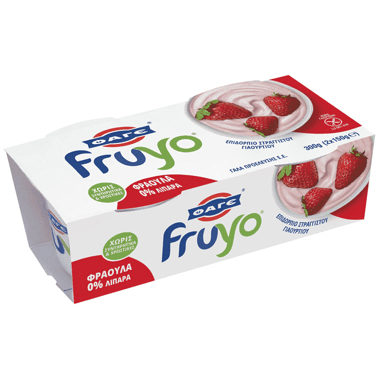 Fruyo 0% Φράουλα 150gr 2τεμ