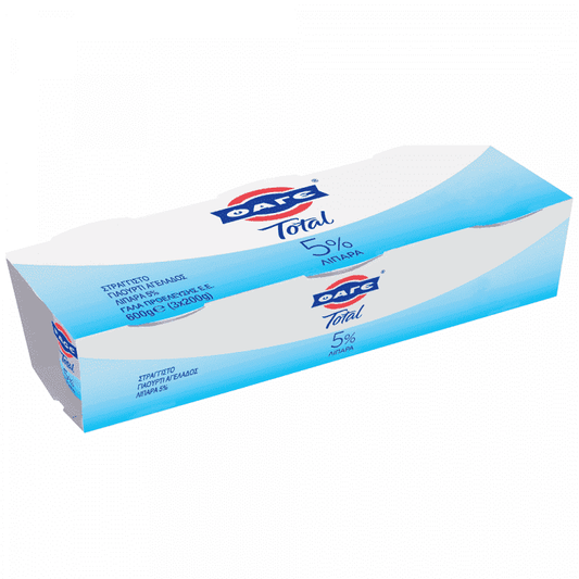 ΦΑΓΕ Total Στραγγιστό Γιαούρτι 5% Λιπαρά 3x200gr