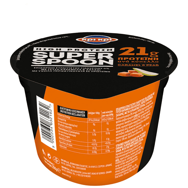 Κρι Κρι Super Spoon Επιδόρπιο Γιαουρτιού Καραμέλα-Αχλάδι 200gr