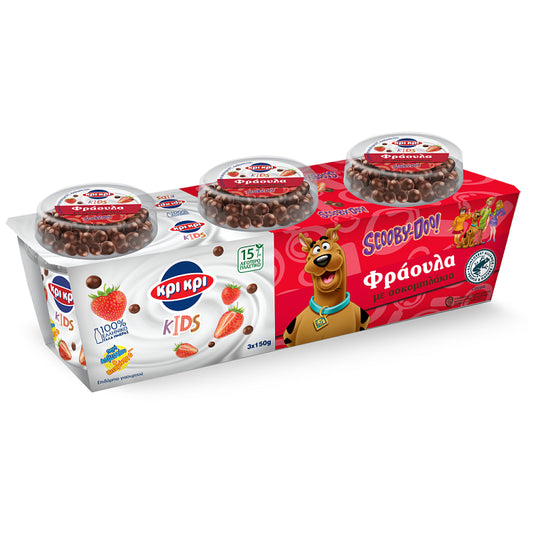 Κρι Κρι Scoopy Doo Φράουλα 3x150gr