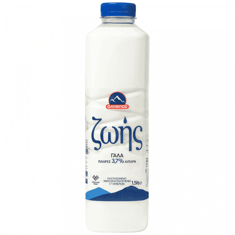 Όλυμπος Γάλα Ζωής 3,7% Λιπαρά 1,5lt