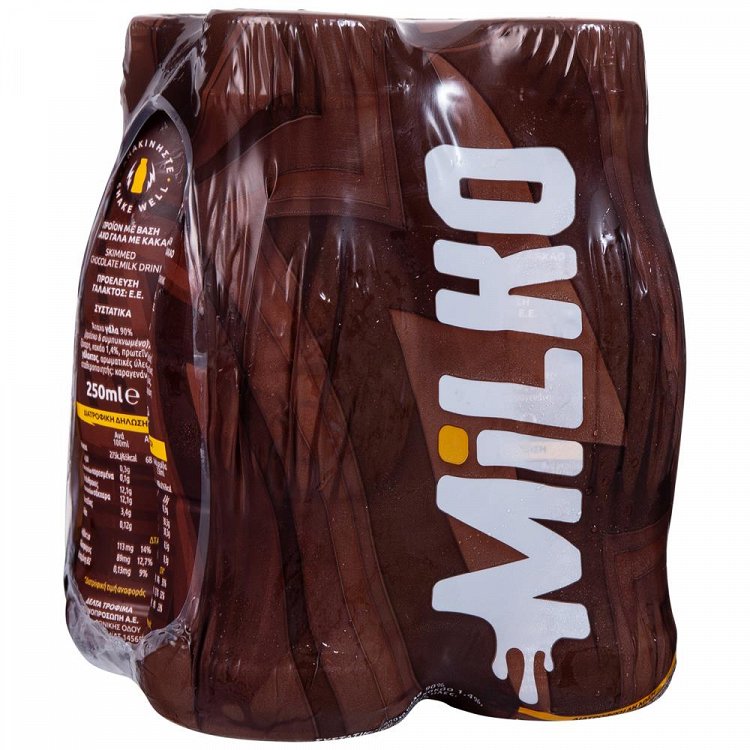Milko Σοκολατουχο Γαλα Φιαλη 4x250ml