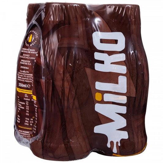 Milko Σοκολατουχο Γαλα Φιαλη 4x250ml