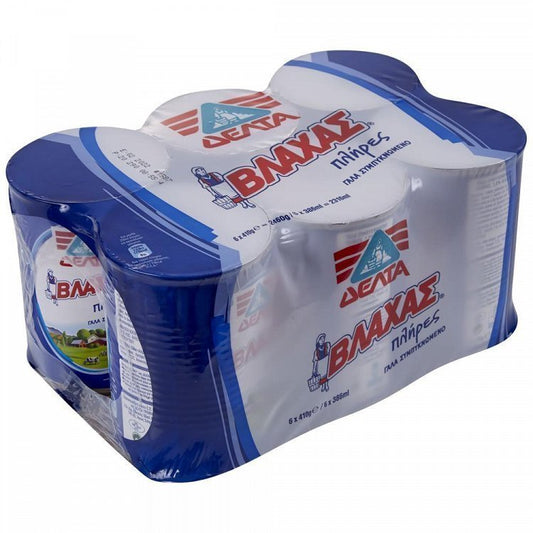 Βλάχας Εβαπορέ Γάλα Πλήρες 6x410gr