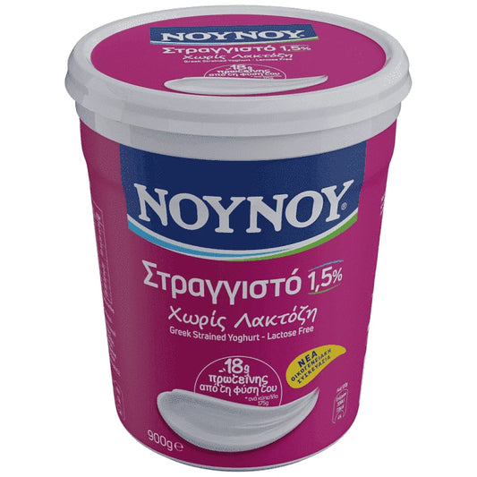 ΝΟΥΝΟΥ Γιαούρτι Στραγγιστό Χωρίς Λακτόζη 1,5% Λιπαρά 900gr